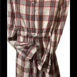 Naya Red and White Checkered Top